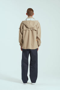 BIRDIE Mens Golf Rain Jacket - Beige CornerGreenGolf