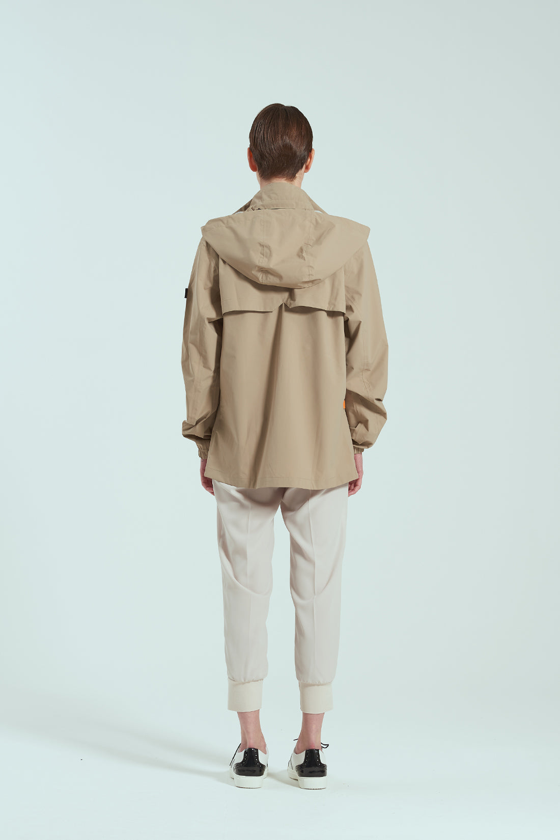 BIRDIE Mens Golf Rain Jacket - Beige CornerGreenGolf