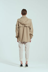 BIRDIE Mens Golf Rain Jacket - Beige CornerGreenGolf
