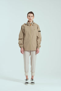 BIRDIE Mens Golf Rain Jacket - Beige CornerGreenGolf