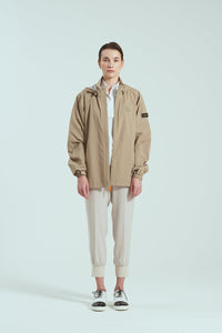 BIRDIE Mens Golf Rain Jacket - Beige CornerGreenGolf