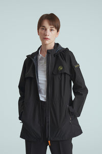 BIRDIE Womens Golf Rain Jacket - Black CornerGreenGolf