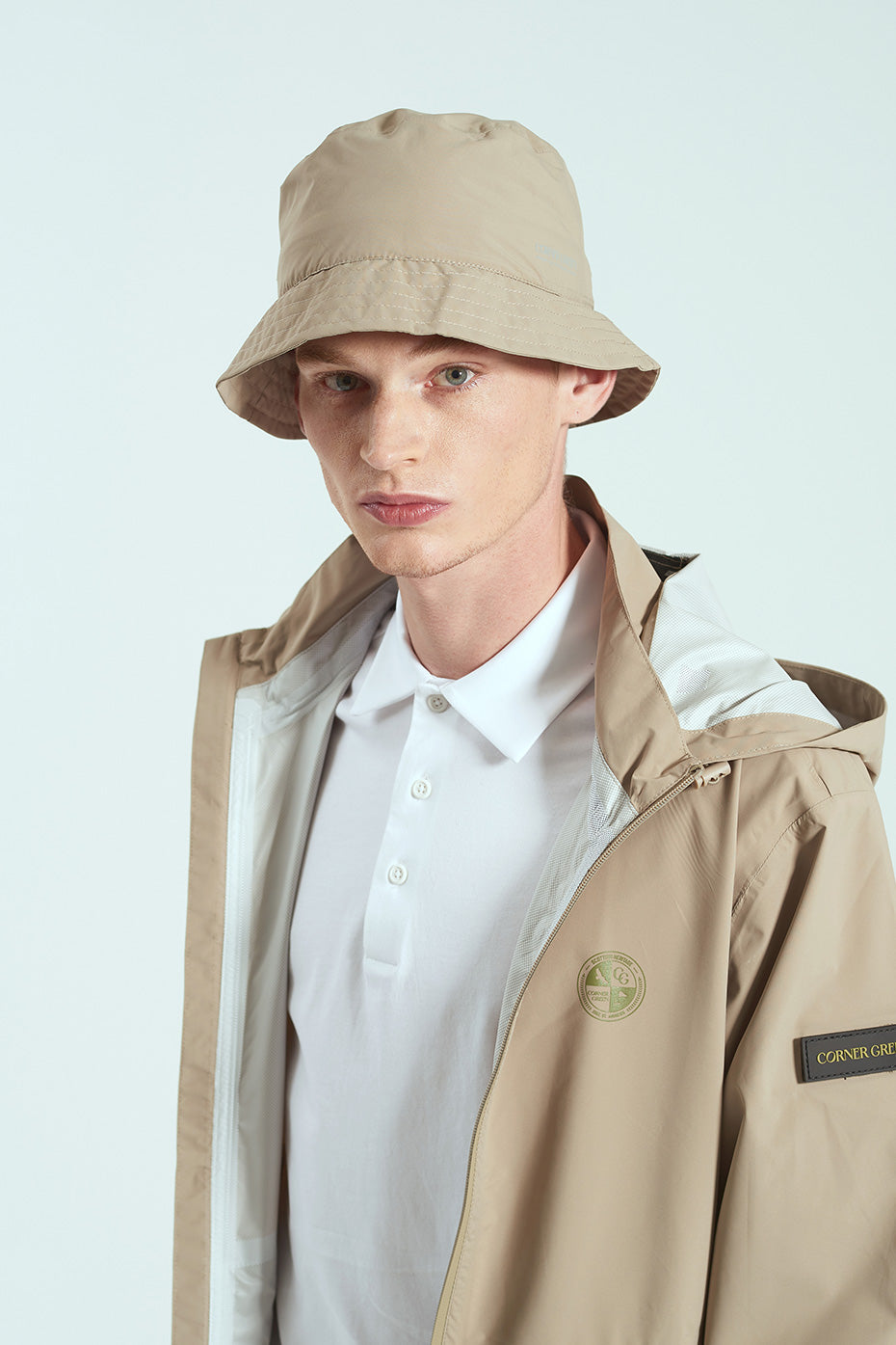 PROTECHT Unisex Rain Bucket Hat - Beige CornerGreenGolf